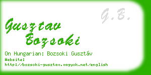gusztav bozsoki business card